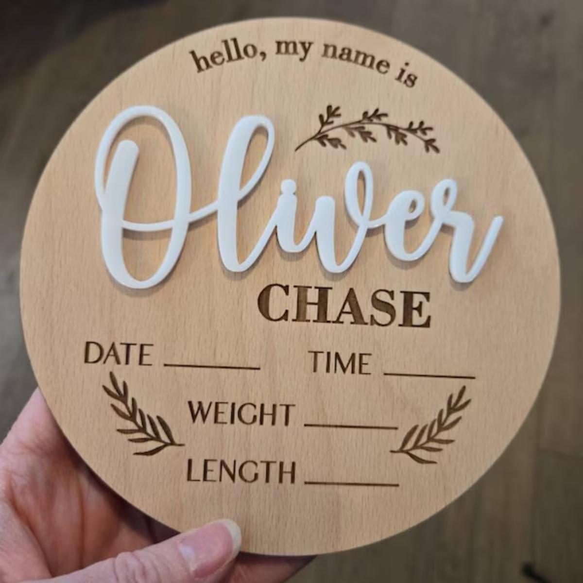 1Pc Custom Baby Announcement S - Eve Party 评论和价格