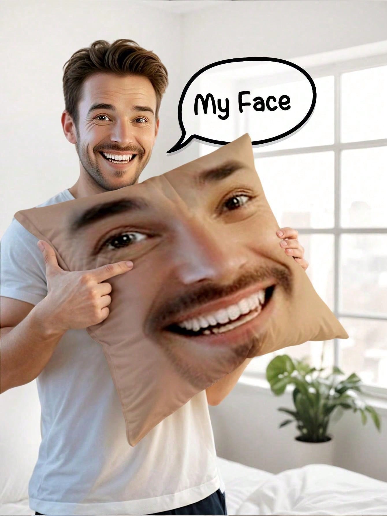 1pc Custom Face Square Pillow  - Eve Party 评论和价格