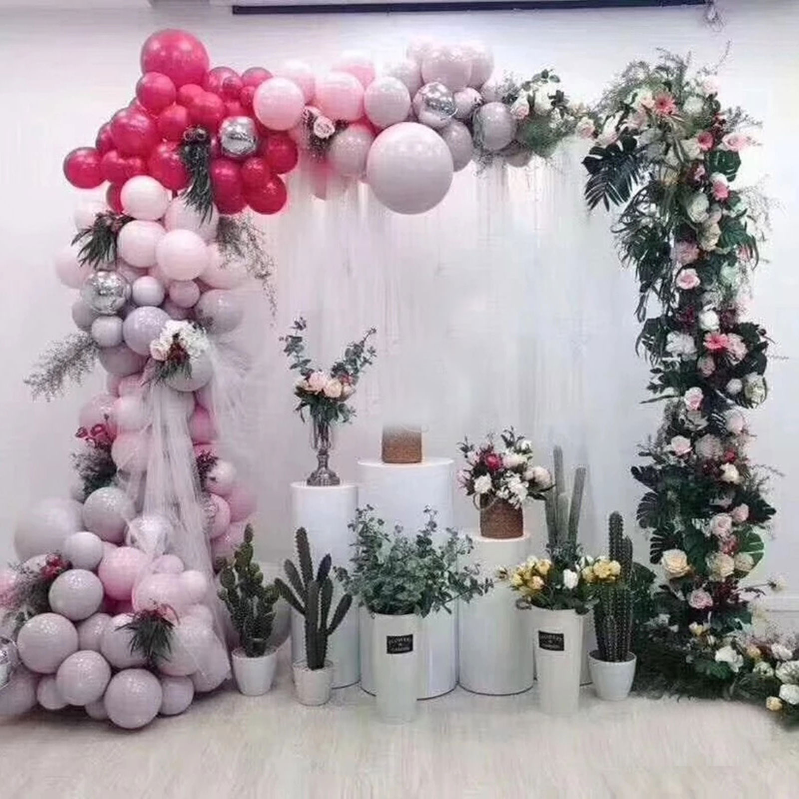 2.1x2m / 79x83inch Gold Weddin - Balloon Arch Kit 评论和价格