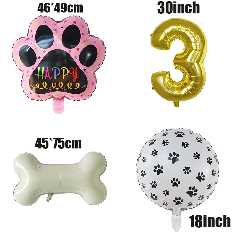 Gold WOOF Balloons, Dog Birthd - Let'S Party Event Supply 评论和价格