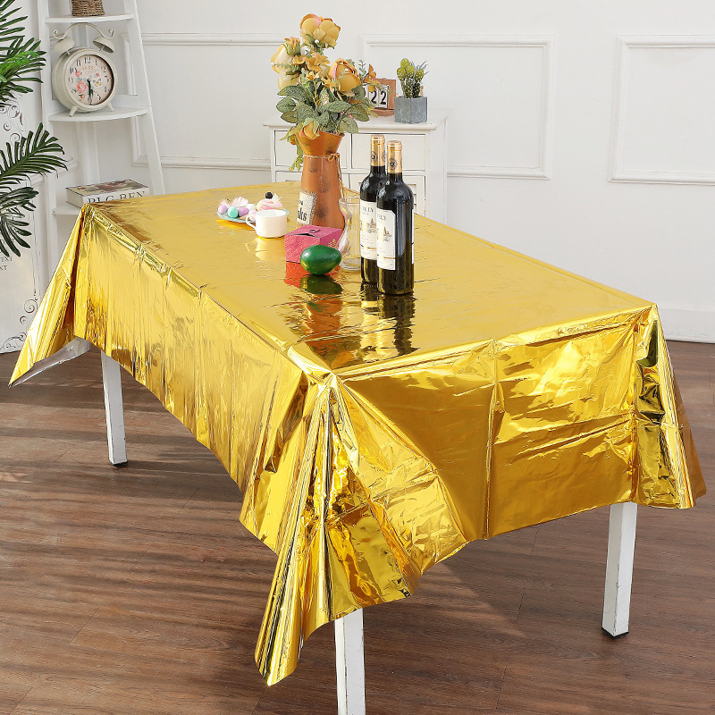 137cm*183cm Rose Gold Sliver D - Table Cloth Disposable 评论和价格