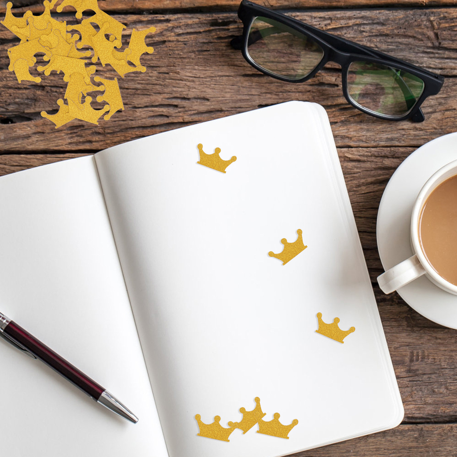 200Pcs Crown Shaped Confetti P - Papercraft Supply Confetti 评论和价格