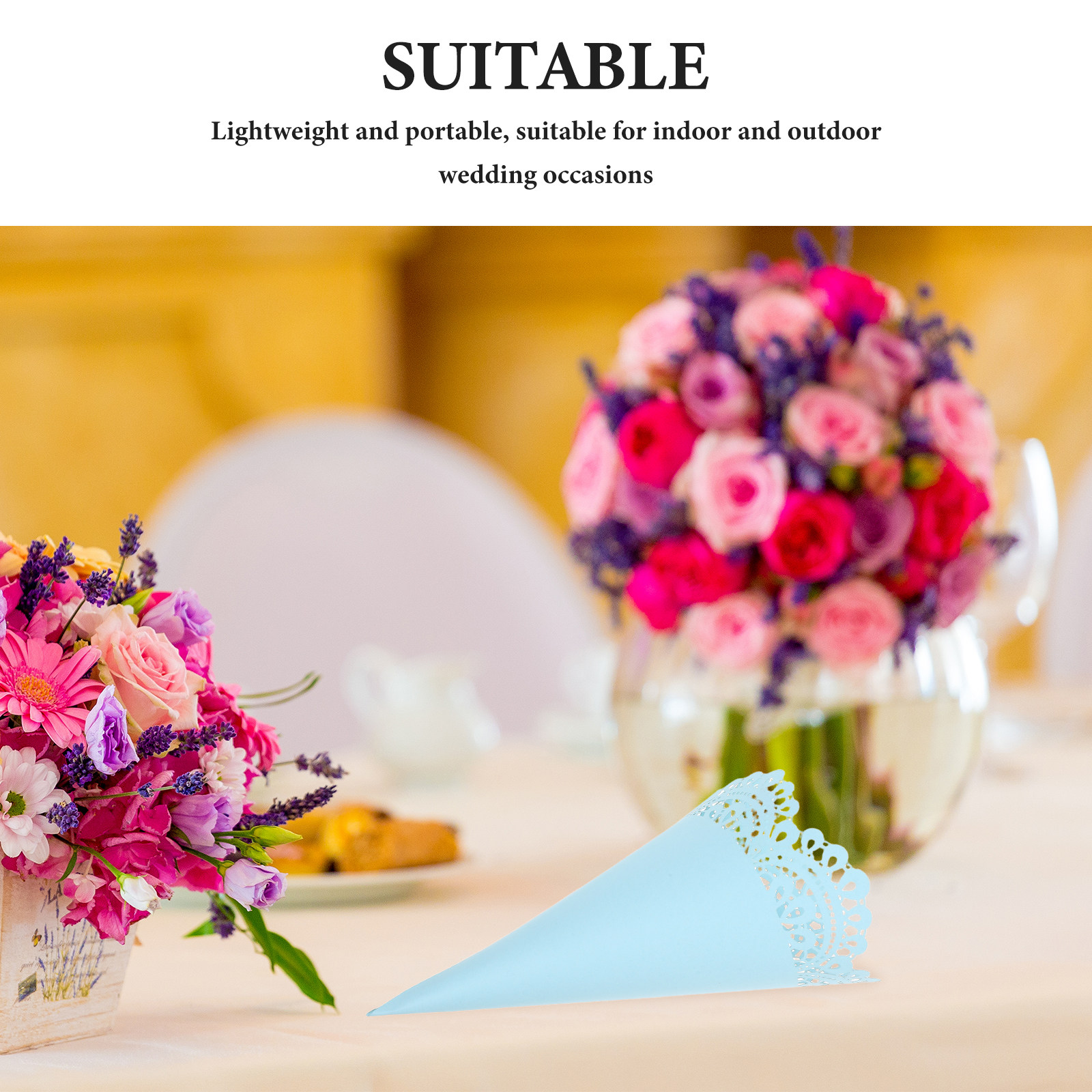 50pcs Wedding Confetti Cones H - Papercraft Supply Confetti 评论和价格