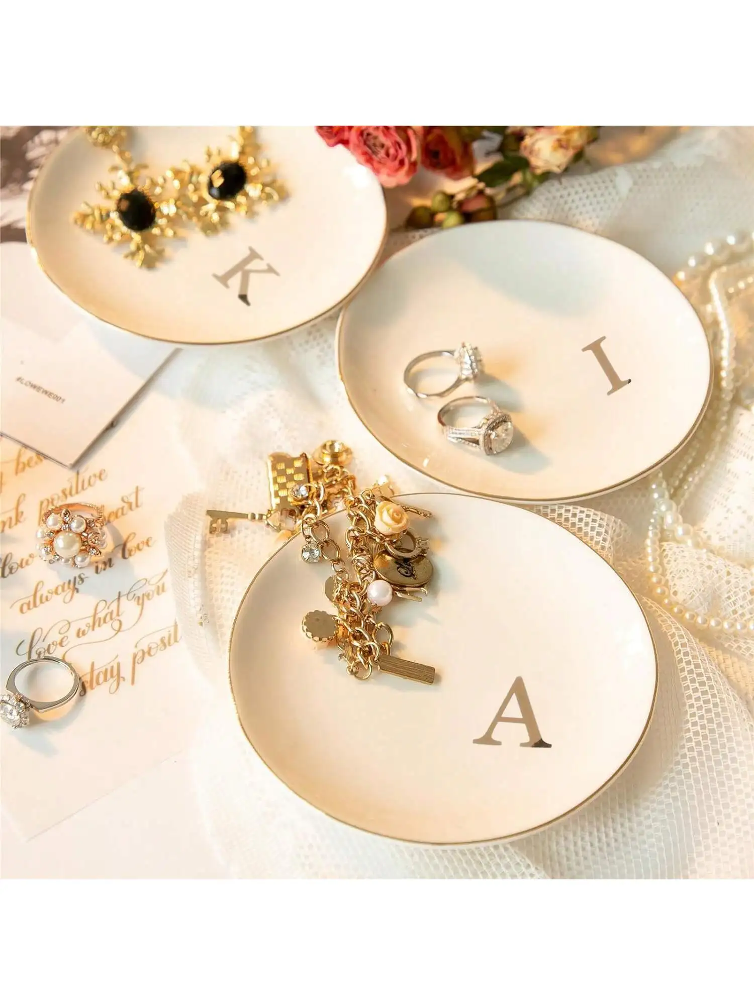 Initials Ring Dish Jewery Tray - Event Z 评论和价格