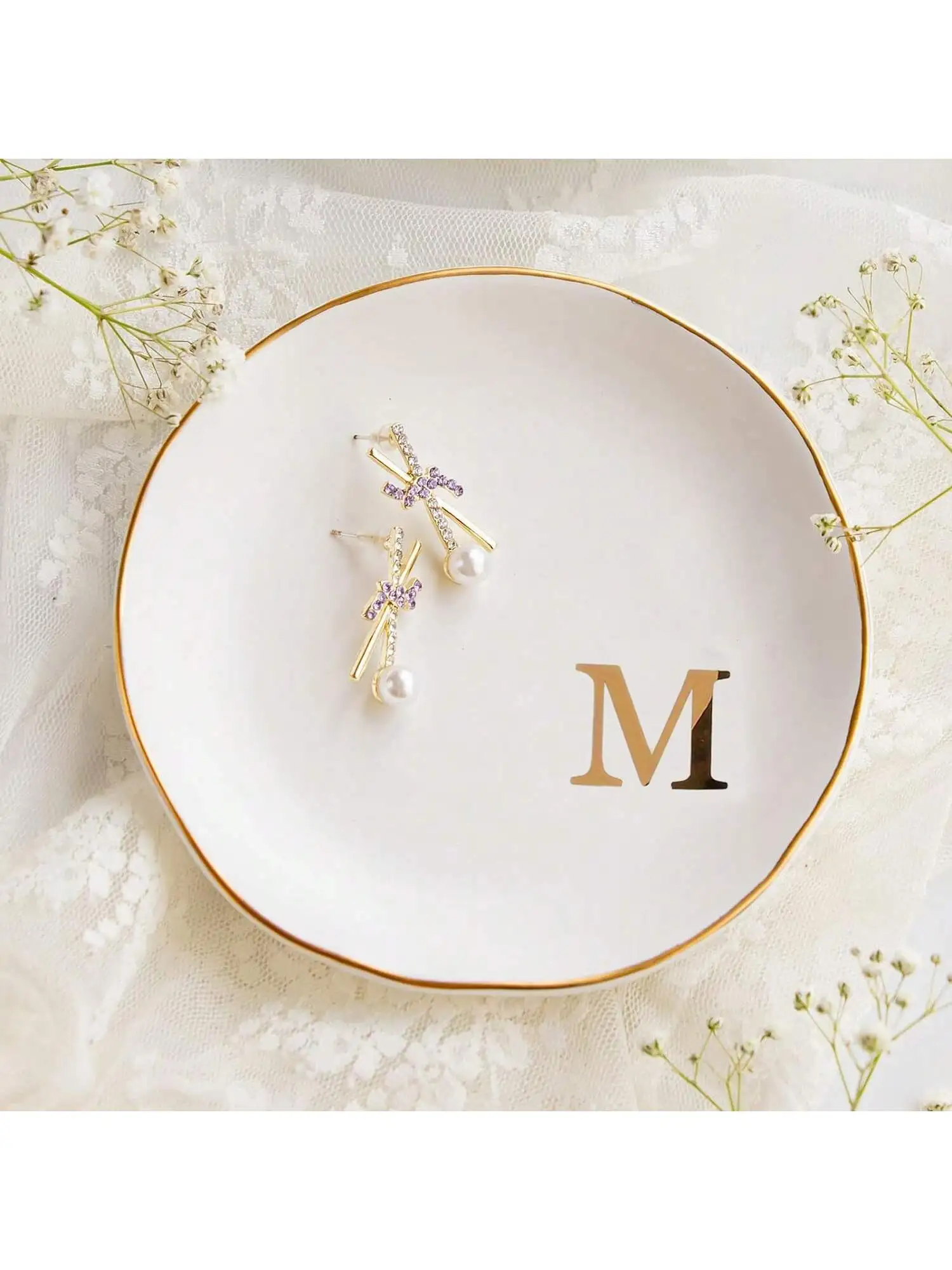 Initials Ring Dish Jewery Tray - Event Z 评论和价格