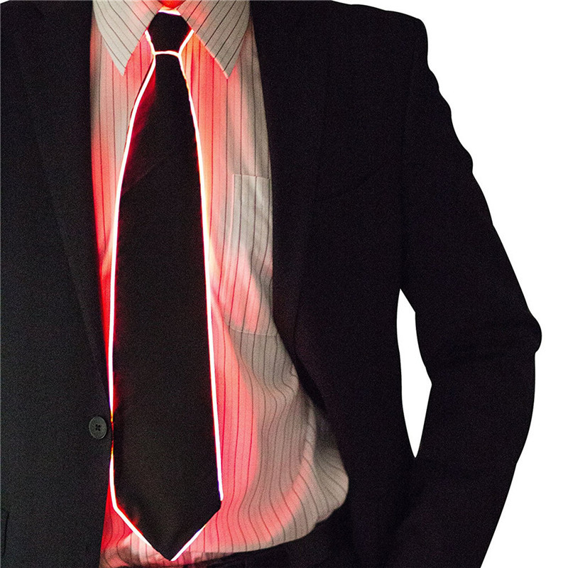 Men Glowing Tie EL Wire Neon L - Event Party Dj 评论和价格