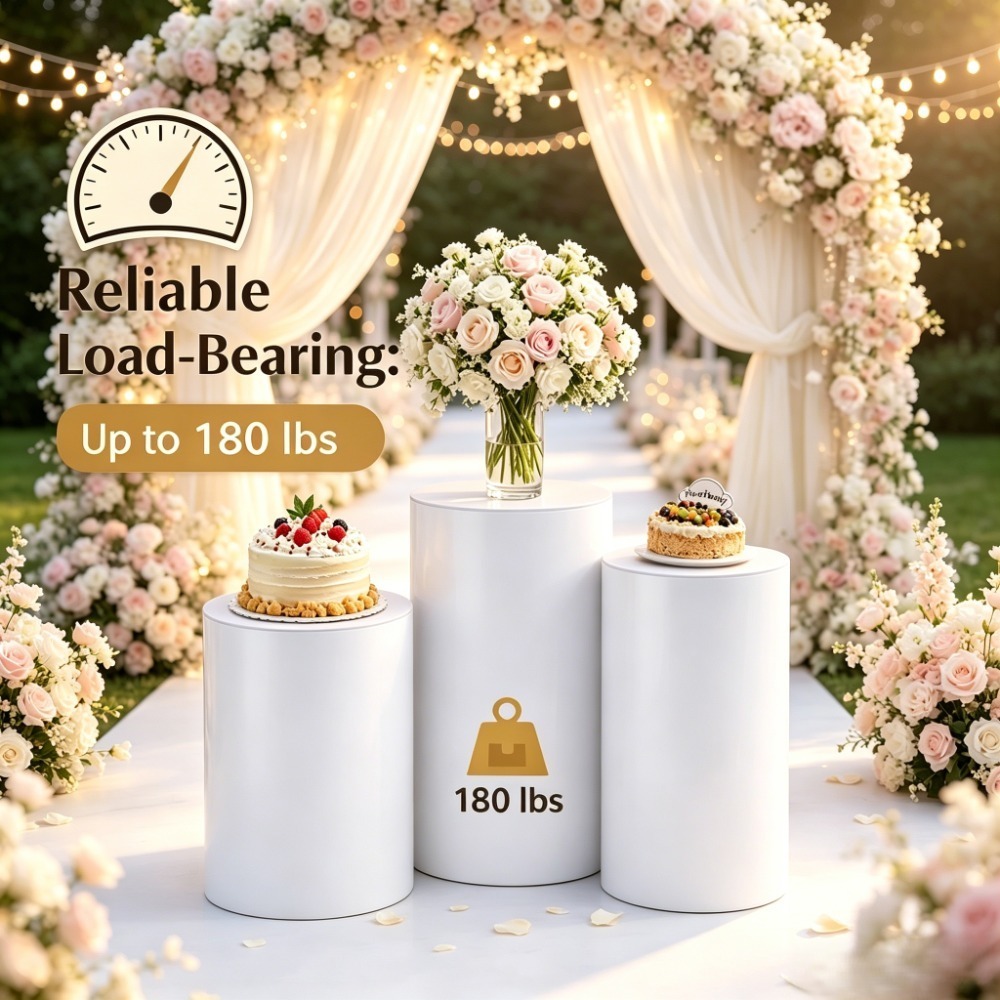 3/5Pcs White Cylinder Pedestal - Event Support 评论和价格