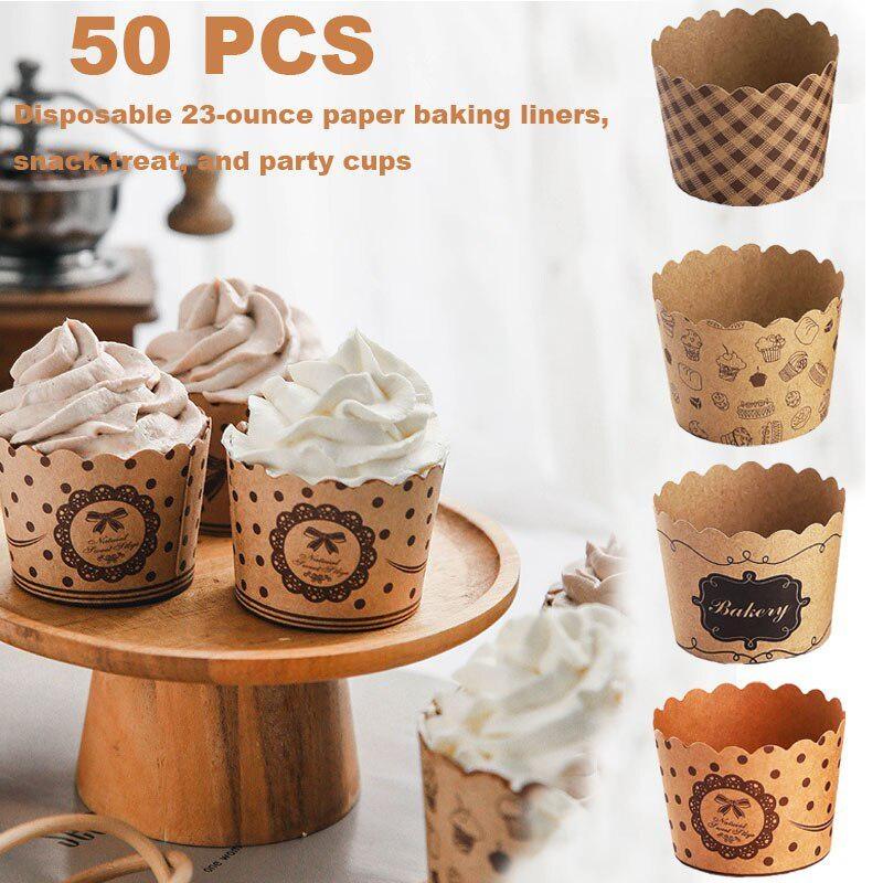 50Pcs/Pack Cupcake Paper Cups  - Plastic Cup 50Pcs 评论和价格