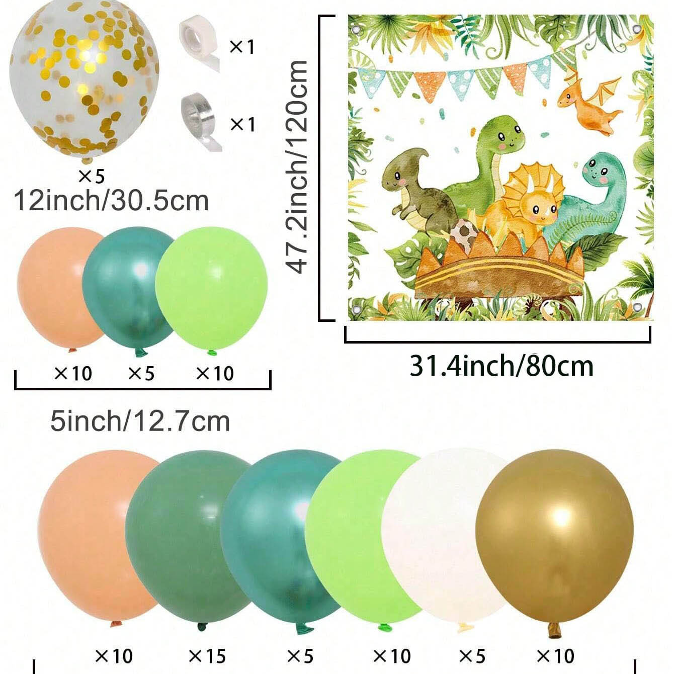 Dinosaur Balloon Set Arch for  - Balloon Arch Kit 评论和价格