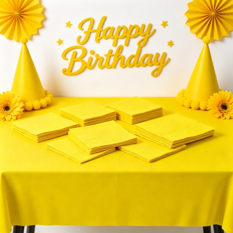 Yellow Tablecloth Napkin Set P - Table Cloth Disposable 评论和价格