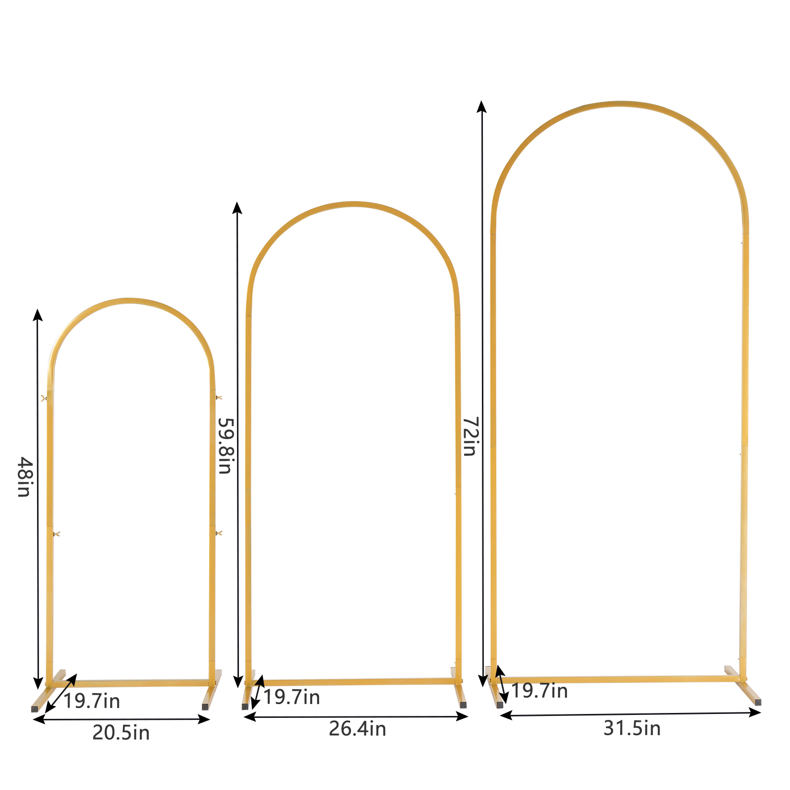 3Pack Golden Metal Arch Kits,  - Balloon Arch Kit 评论和价格